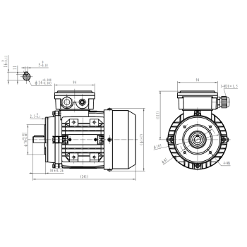 Silnik elektryczny 0,55kW 1400 obr/min. 71B14